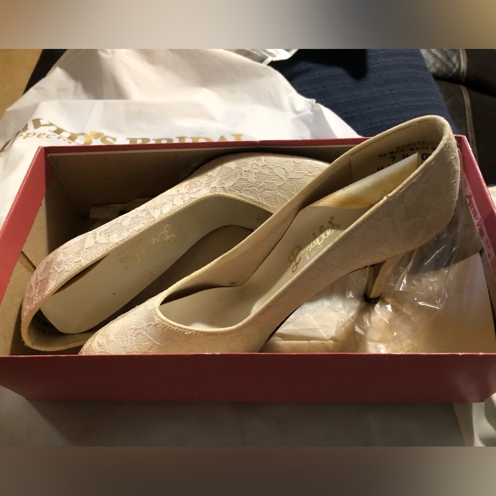 Wedding shoes. Size 7M. Worn once. $35